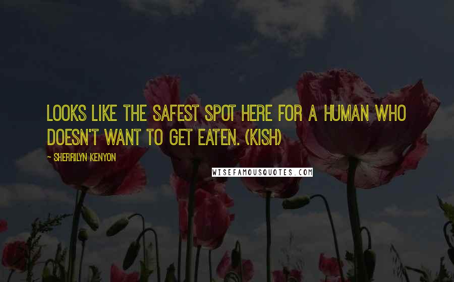 Sherrilyn Kenyon Quotes: Looks like the safest spot here for a human who doesn't want to get eaten. (Kish)