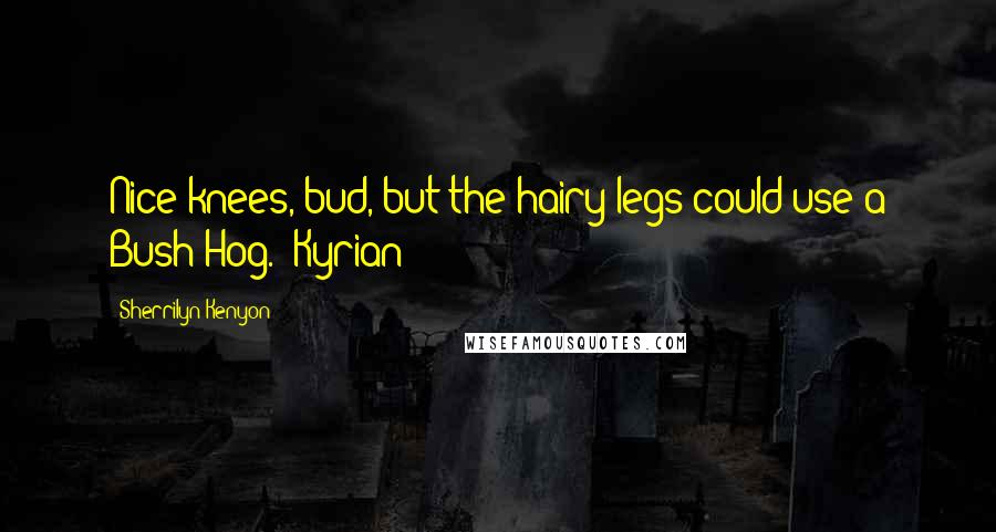 Sherrilyn Kenyon Quotes: Nice knees, bud, but the hairy legs could use a Bush Hog. (Kyrian)