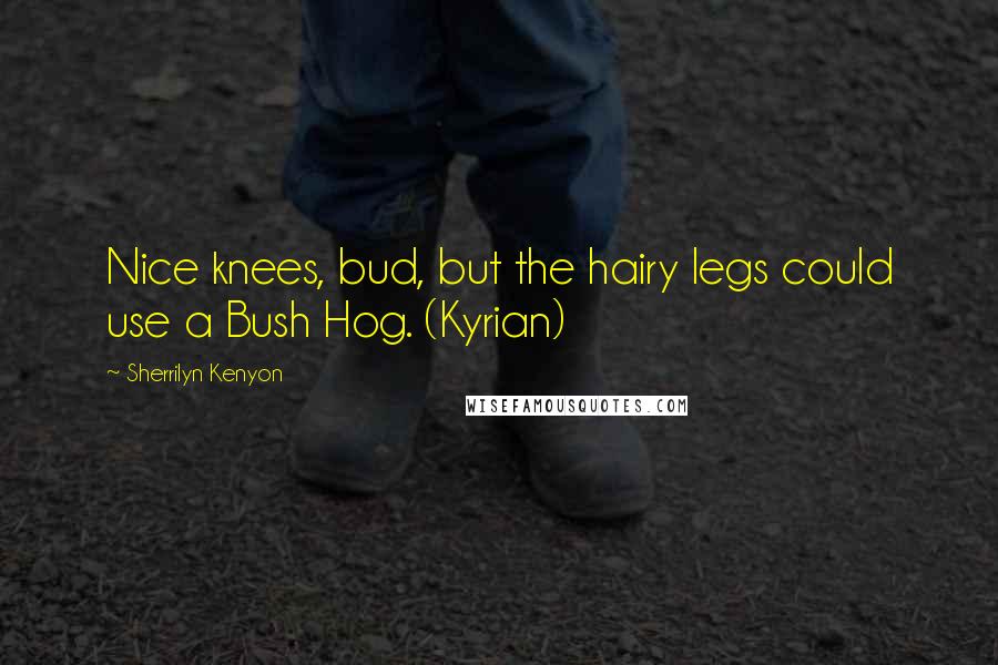 Sherrilyn Kenyon Quotes: Nice knees, bud, but the hairy legs could use a Bush Hog. (Kyrian)