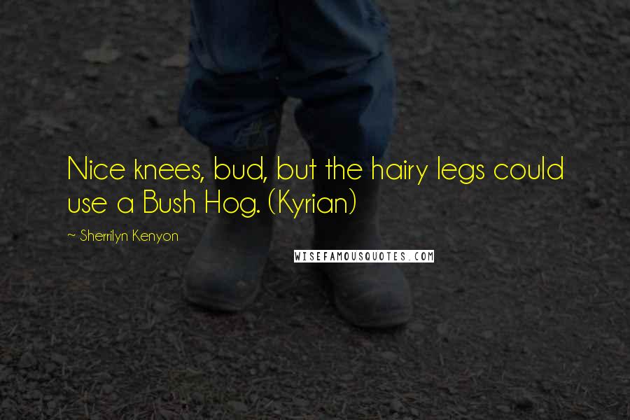 Sherrilyn Kenyon Quotes: Nice knees, bud, but the hairy legs could use a Bush Hog. (Kyrian)