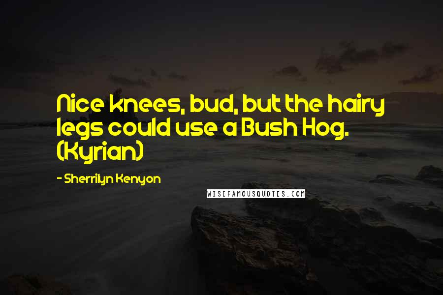 Sherrilyn Kenyon Quotes: Nice knees, bud, but the hairy legs could use a Bush Hog. (Kyrian)