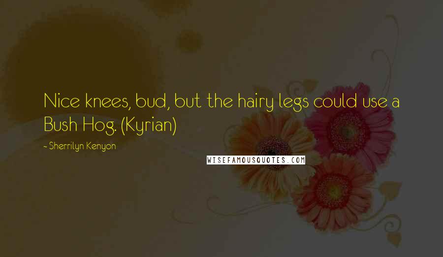 Sherrilyn Kenyon Quotes: Nice knees, bud, but the hairy legs could use a Bush Hog. (Kyrian)