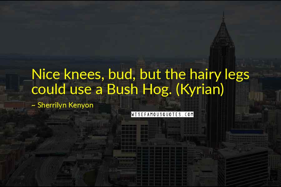 Sherrilyn Kenyon Quotes: Nice knees, bud, but the hairy legs could use a Bush Hog. (Kyrian)