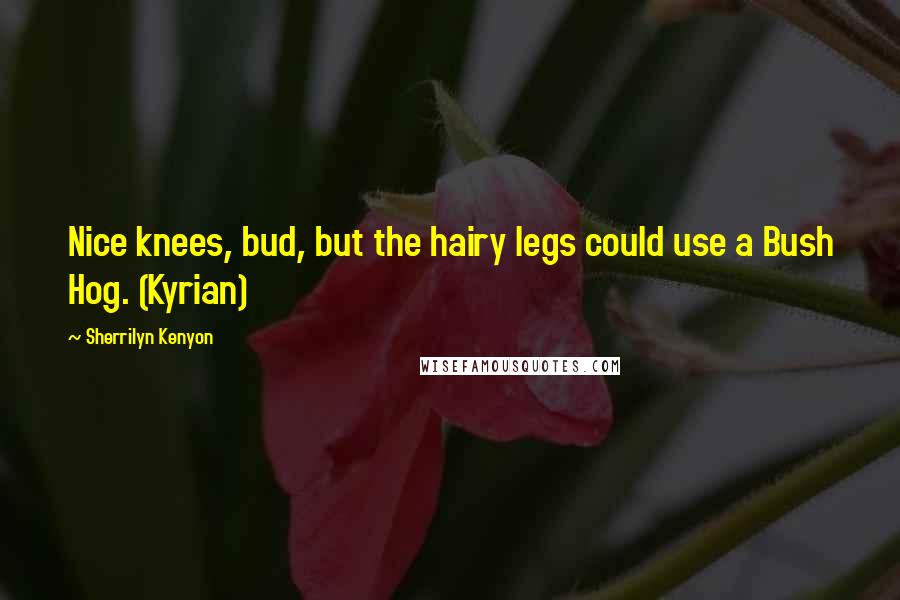 Sherrilyn Kenyon Quotes: Nice knees, bud, but the hairy legs could use a Bush Hog. (Kyrian)