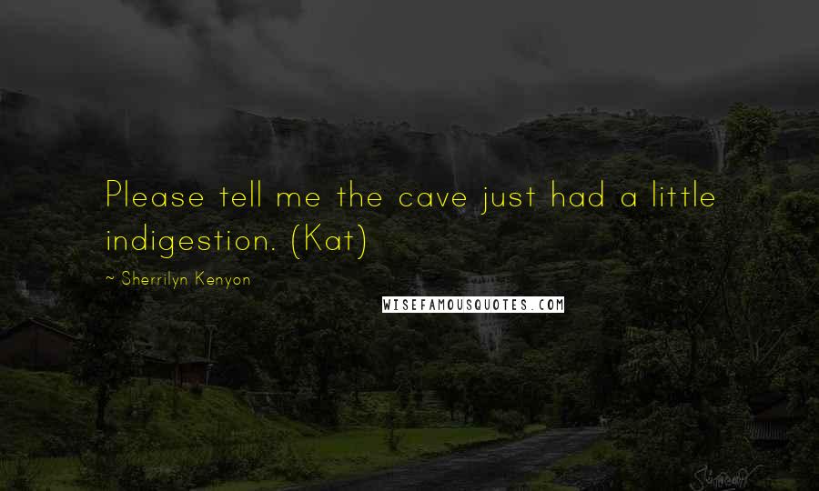 Sherrilyn Kenyon Quotes: Please tell me the cave just had a little indigestion. (Kat)