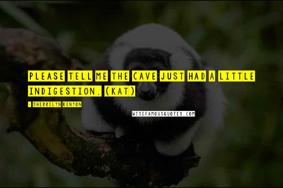 Sherrilyn Kenyon Quotes: Please tell me the cave just had a little indigestion. (Kat)