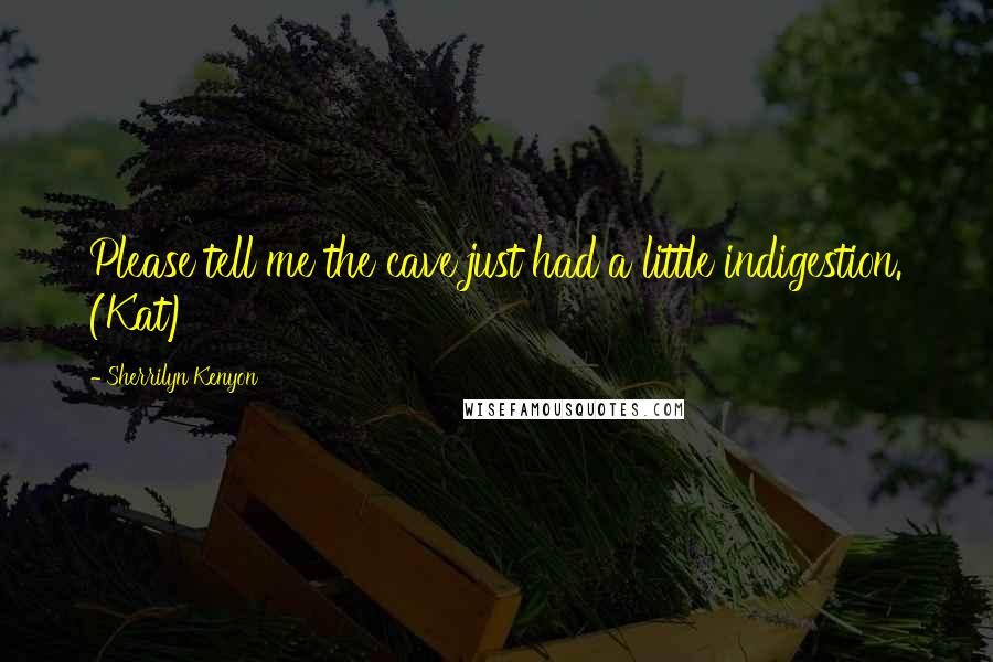 Sherrilyn Kenyon Quotes: Please tell me the cave just had a little indigestion. (Kat)