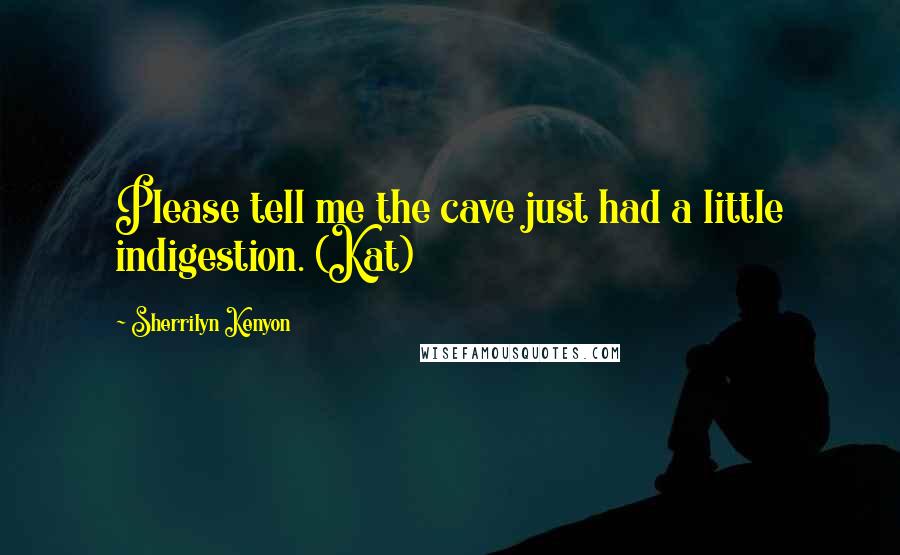 Sherrilyn Kenyon Quotes: Please tell me the cave just had a little indigestion. (Kat)