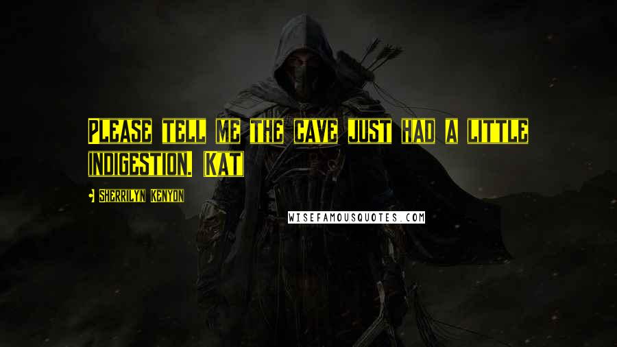 Sherrilyn Kenyon Quotes: Please tell me the cave just had a little indigestion. (Kat)
