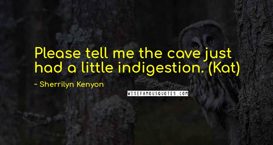 Sherrilyn Kenyon Quotes: Please tell me the cave just had a little indigestion. (Kat)