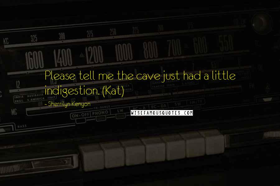 Sherrilyn Kenyon Quotes: Please tell me the cave just had a little indigestion. (Kat)