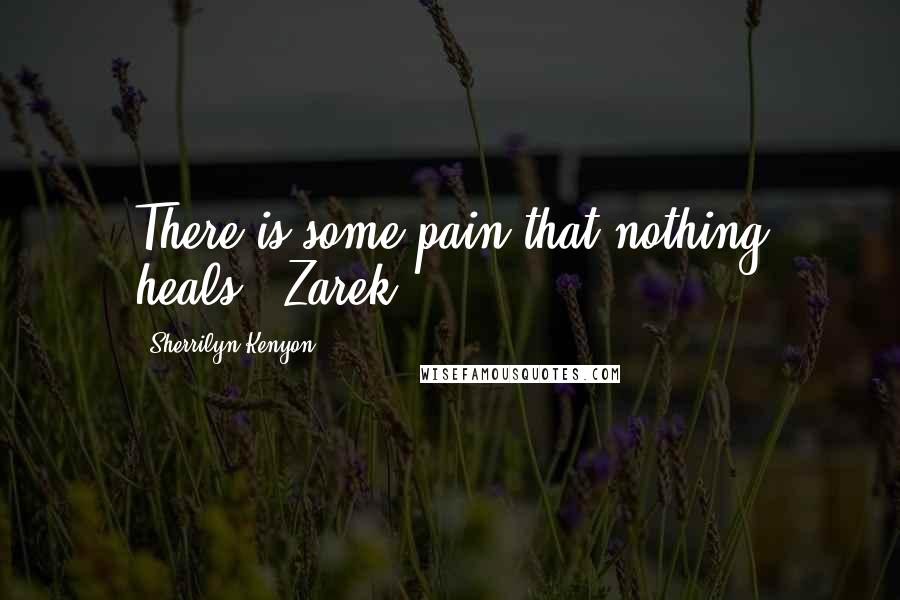 Sherrilyn Kenyon Quotes: There is some pain that nothing heals" [Zarek}