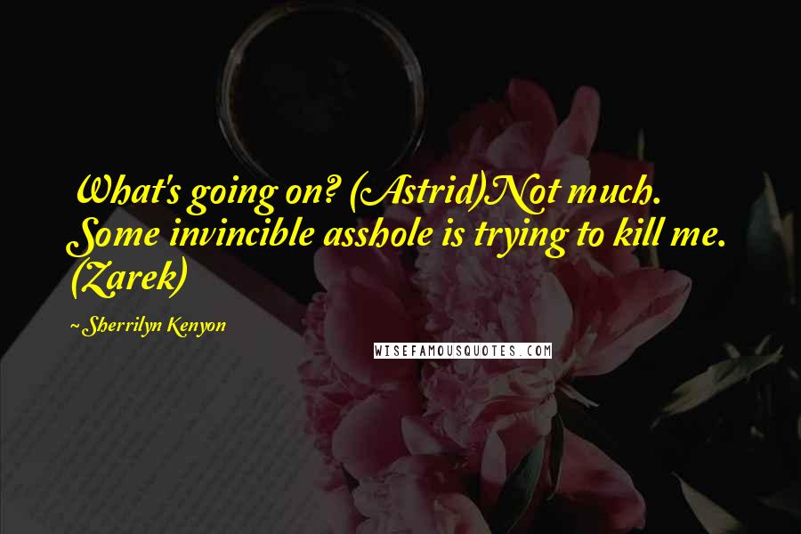 Sherrilyn Kenyon Quotes: What's going on? (Astrid)Not much. Some invincible asshole is trying to kill me. (Zarek)