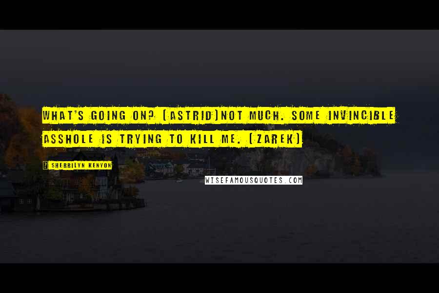 Sherrilyn Kenyon Quotes: What's going on? (Astrid)Not much. Some invincible asshole is trying to kill me. (Zarek)