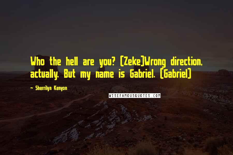 Sherrilyn Kenyon Quotes: Who the hell are you? (Zeke)Wrong direction, actually. But my name is Gabriel. (Gabriel)