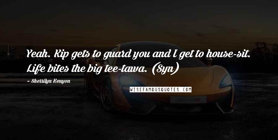 Sherrilyn Kenyon Quotes: Yeah. Kip gets to guard you and I get to house-sit. Life bites the big tee-tawa. (Syn)