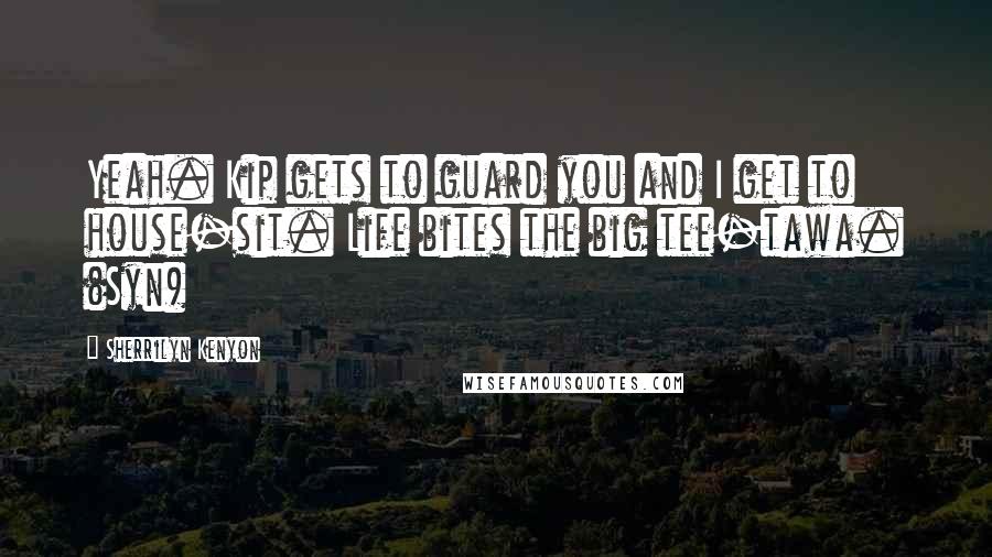 Sherrilyn Kenyon Quotes: Yeah. Kip gets to guard you and I get to house-sit. Life bites the big tee-tawa. (Syn)