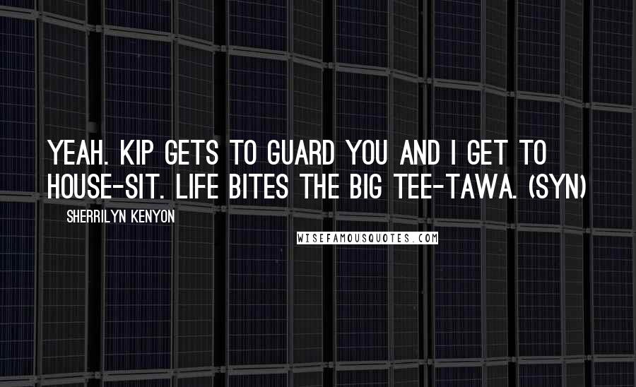 Sherrilyn Kenyon Quotes: Yeah. Kip gets to guard you and I get to house-sit. Life bites the big tee-tawa. (Syn)