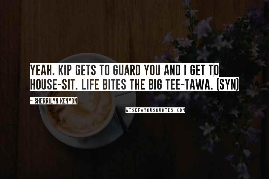 Sherrilyn Kenyon Quotes: Yeah. Kip gets to guard you and I get to house-sit. Life bites the big tee-tawa. (Syn)