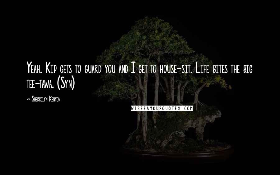 Sherrilyn Kenyon Quotes: Yeah. Kip gets to guard you and I get to house-sit. Life bites the big tee-tawa. (Syn)