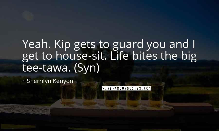 Sherrilyn Kenyon Quotes: Yeah. Kip gets to guard you and I get to house-sit. Life bites the big tee-tawa. (Syn)