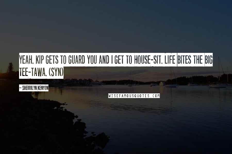 Sherrilyn Kenyon Quotes: Yeah. Kip gets to guard you and I get to house-sit. Life bites the big tee-tawa. (Syn)