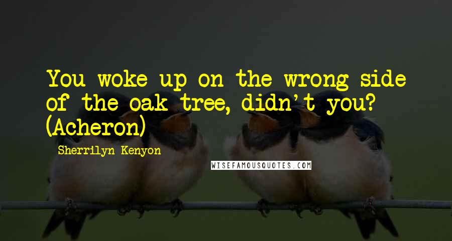 Sherrilyn Kenyon Quotes: You woke up on the wrong side of the oak tree, didn't you? (Acheron)