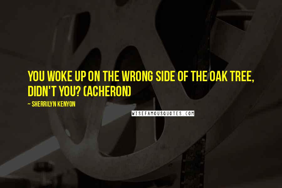 Sherrilyn Kenyon Quotes: You woke up on the wrong side of the oak tree, didn't you? (Acheron)