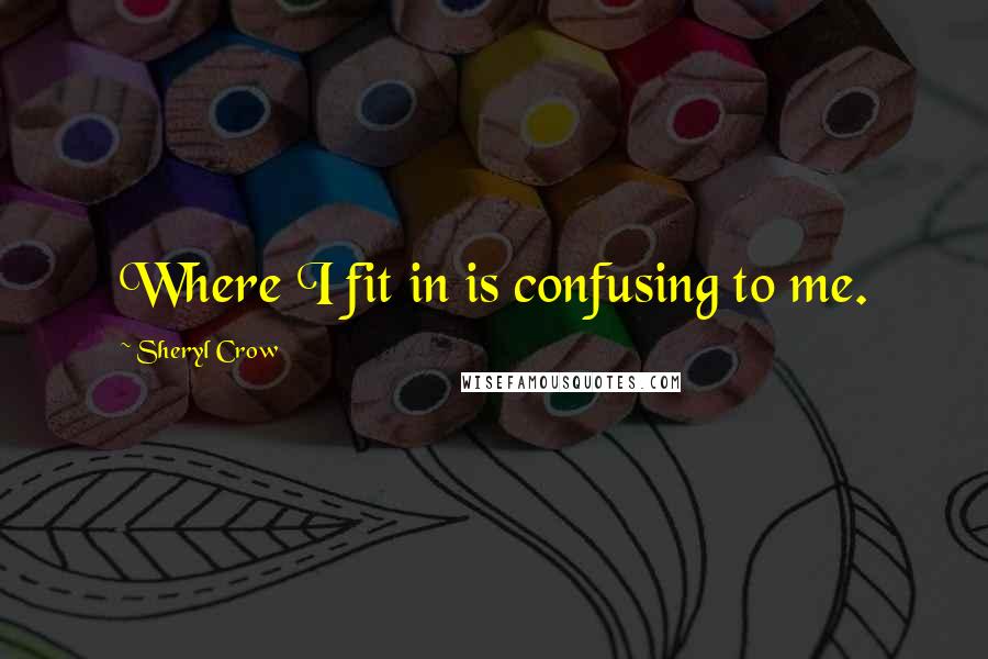 Sheryl Crow Quotes: Where I fit in is confusing to me.