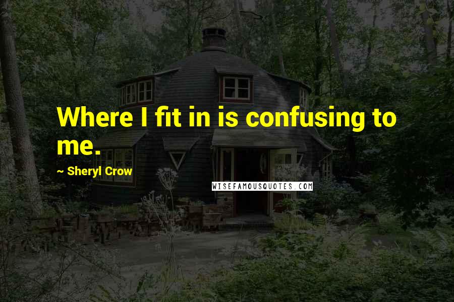 Sheryl Crow Quotes: Where I fit in is confusing to me.