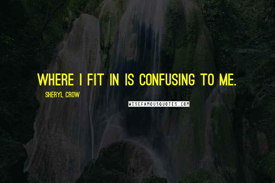 Sheryl Crow Quotes: Where I fit in is confusing to me.
