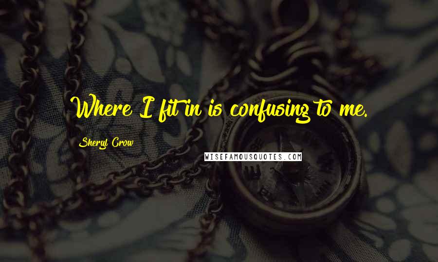 Sheryl Crow Quotes: Where I fit in is confusing to me.