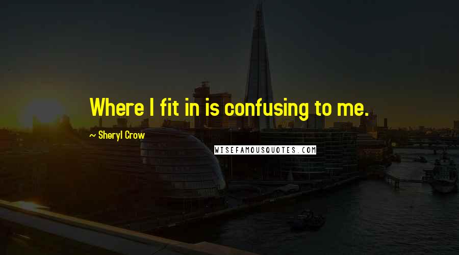 Sheryl Crow Quotes: Where I fit in is confusing to me.