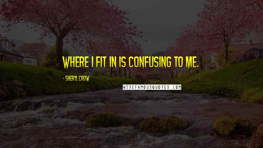 Sheryl Crow Quotes: Where I fit in is confusing to me.