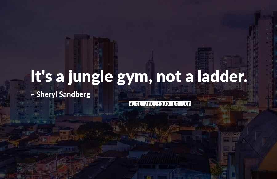 Sheryl Sandberg Quotes: It's a jungle gym, not a ladder.