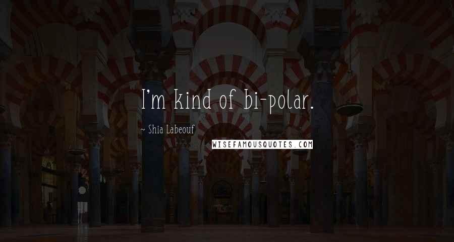 Shia Labeouf Quotes: I'm kind of bi-polar.