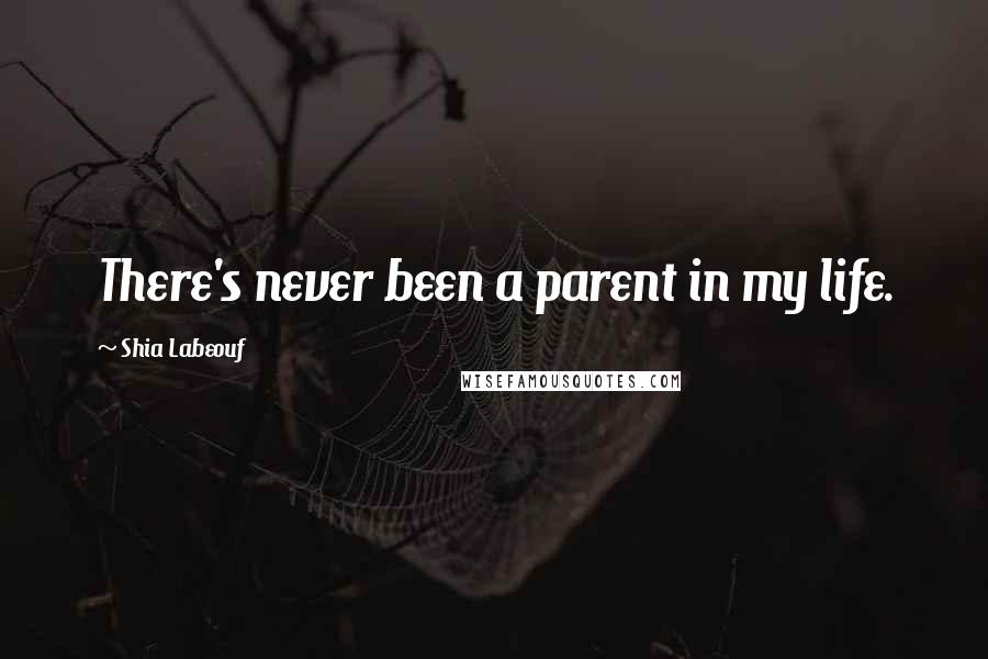 Shia Labeouf Quotes: There's never been a parent in my life.