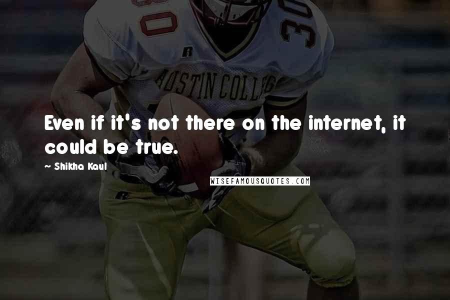 Shikha Kaul Quotes: Even if it's not there on the internet, it could be true.