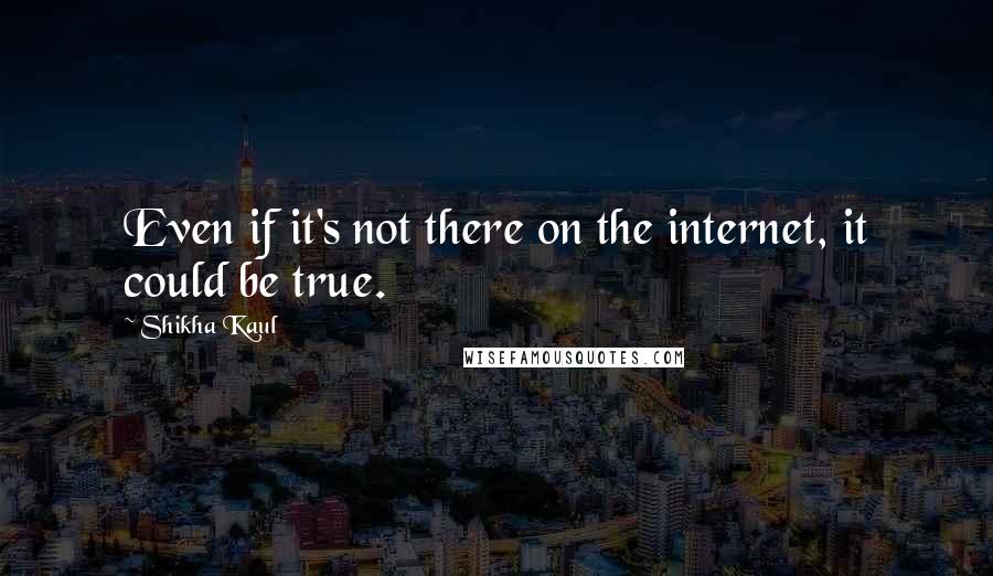 Shikha Kaul Quotes: Even if it's not there on the internet, it could be true.