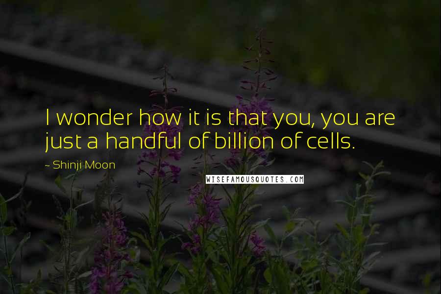 Shinji Moon Quotes: I wonder how it is that you, you are just a handful of billion of cells.