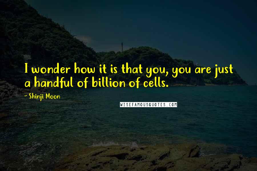 Shinji Moon Quotes: I wonder how it is that you, you are just a handful of billion of cells.