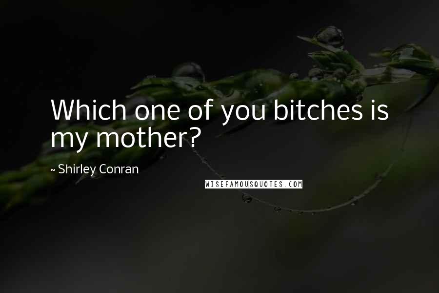 Shirley Conran Quotes: Which one of you bitches is my mother?