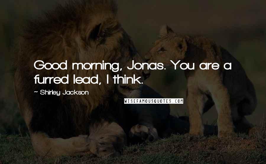 Shirley Jackson Quotes: Good morning, Jonas. You are a furred lead, I think.