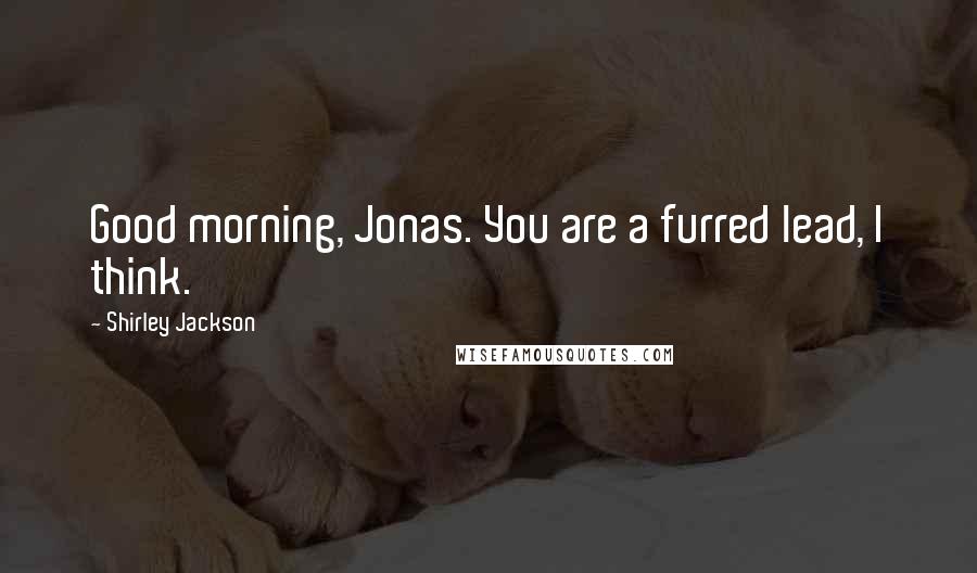 Shirley Jackson Quotes: Good morning, Jonas. You are a furred lead, I think.
