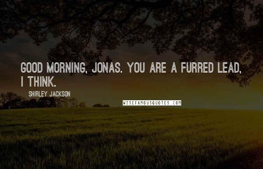 Shirley Jackson Quotes: Good morning, Jonas. You are a furred lead, I think.