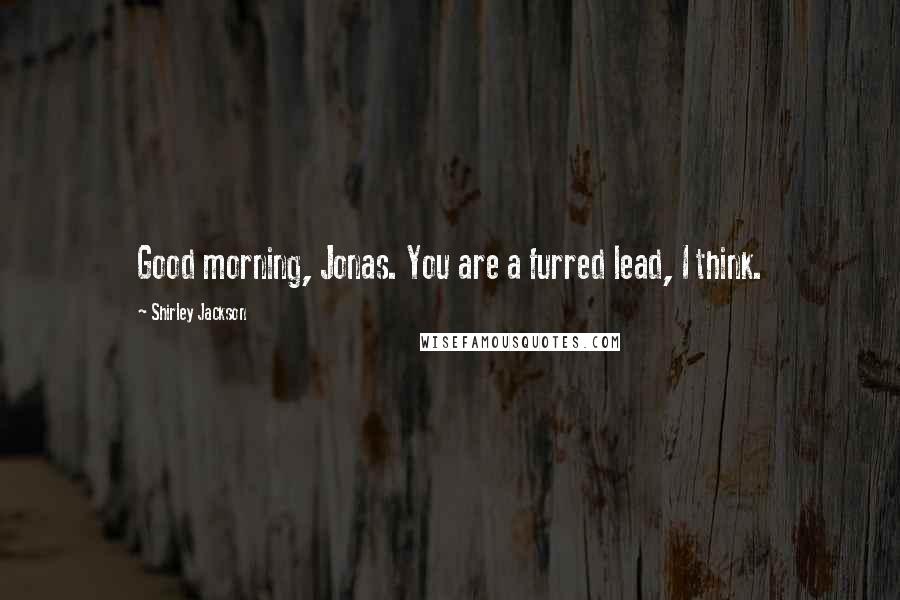 Shirley Jackson Quotes: Good morning, Jonas. You are a furred lead, I think.