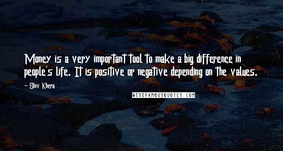 Shiv Khera Quotes: Money is a very important tool to make a big difference in people's life. It is positive or negative depending on the values.