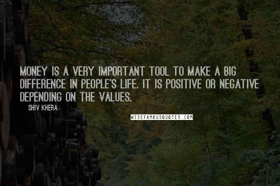 Shiv Khera Quotes: Money is a very important tool to make a big difference in people's life. It is positive or negative depending on the values.