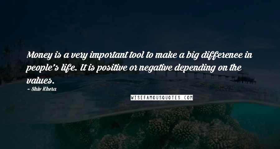 Shiv Khera Quotes: Money is a very important tool to make a big difference in people's life. It is positive or negative depending on the values.