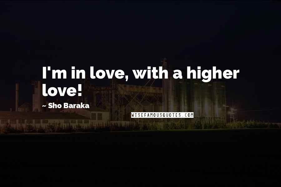 Sho Baraka Quotes: I'm in love, with a higher love!